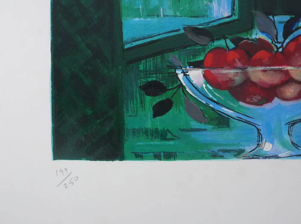 Michel Henry: Still life overlooking the city, original signed silkscreen print