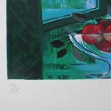 Michel Henry: Still life overlooking the city, original signed silkscreen print