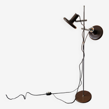 Dark brown 'Optima 4' floor lamp by Hans Due for Fog and Mørup, Denmark 1970's
