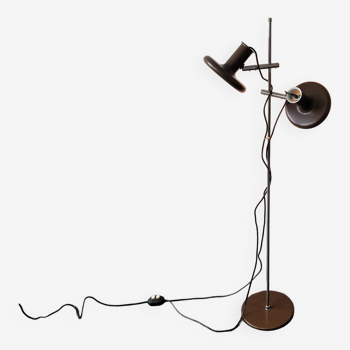 Lampadaire "Optima 4" marron foncé par Hans Due pour Fog et Mørup, Danemark 1970