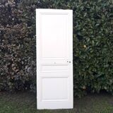 Communication door H219.5xL80cm, old panelled and moulded.