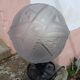 Art Deco ball lamp, pressed moulded glass, signed Muller.