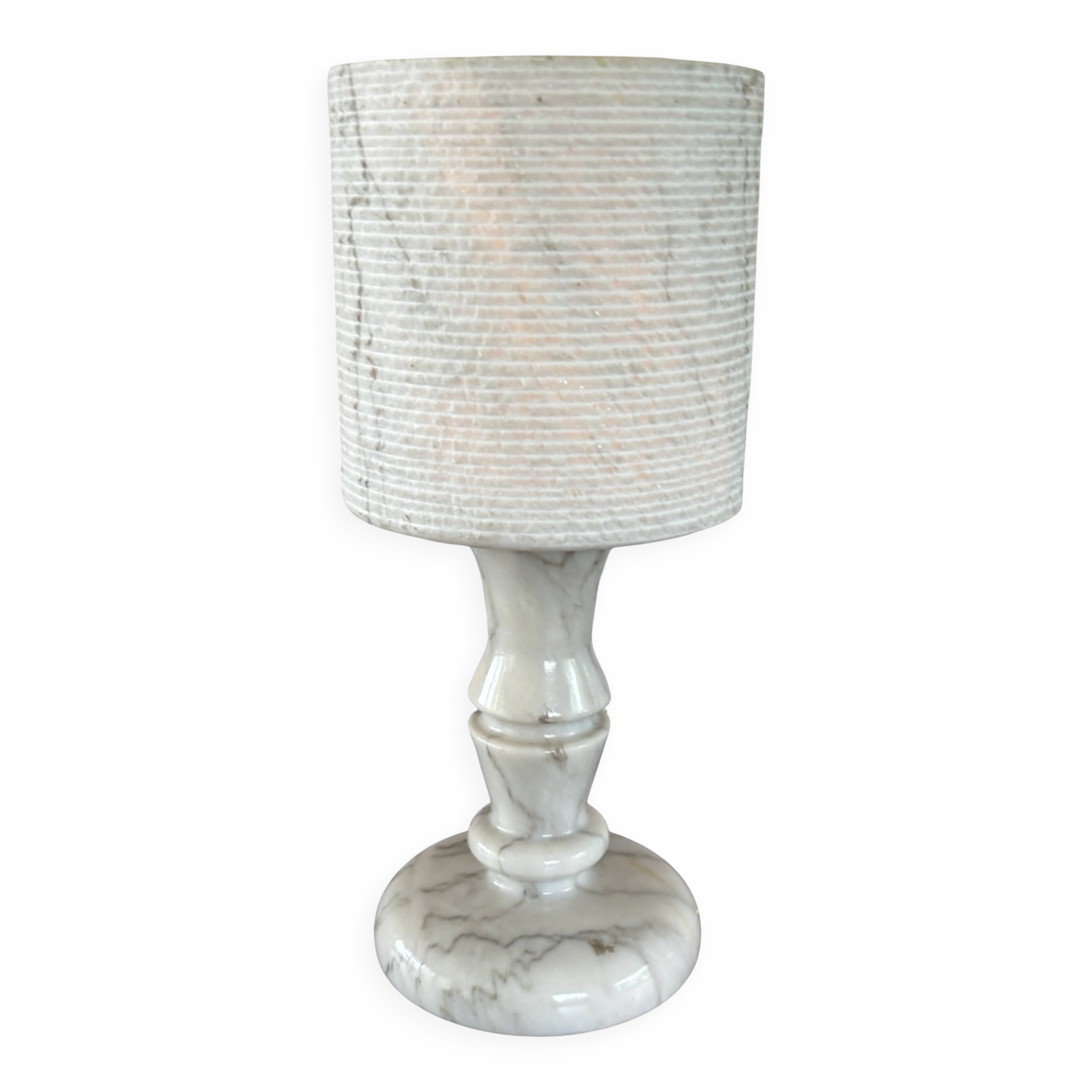 Vintage table lamp alabaster lamp, Italy 1960 minimalist