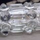 Vintage moulded glass vase Sklo Union 1970