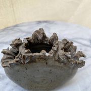 Vase Sculpture in Glazed Stoneware – Brutalist & Organic Design