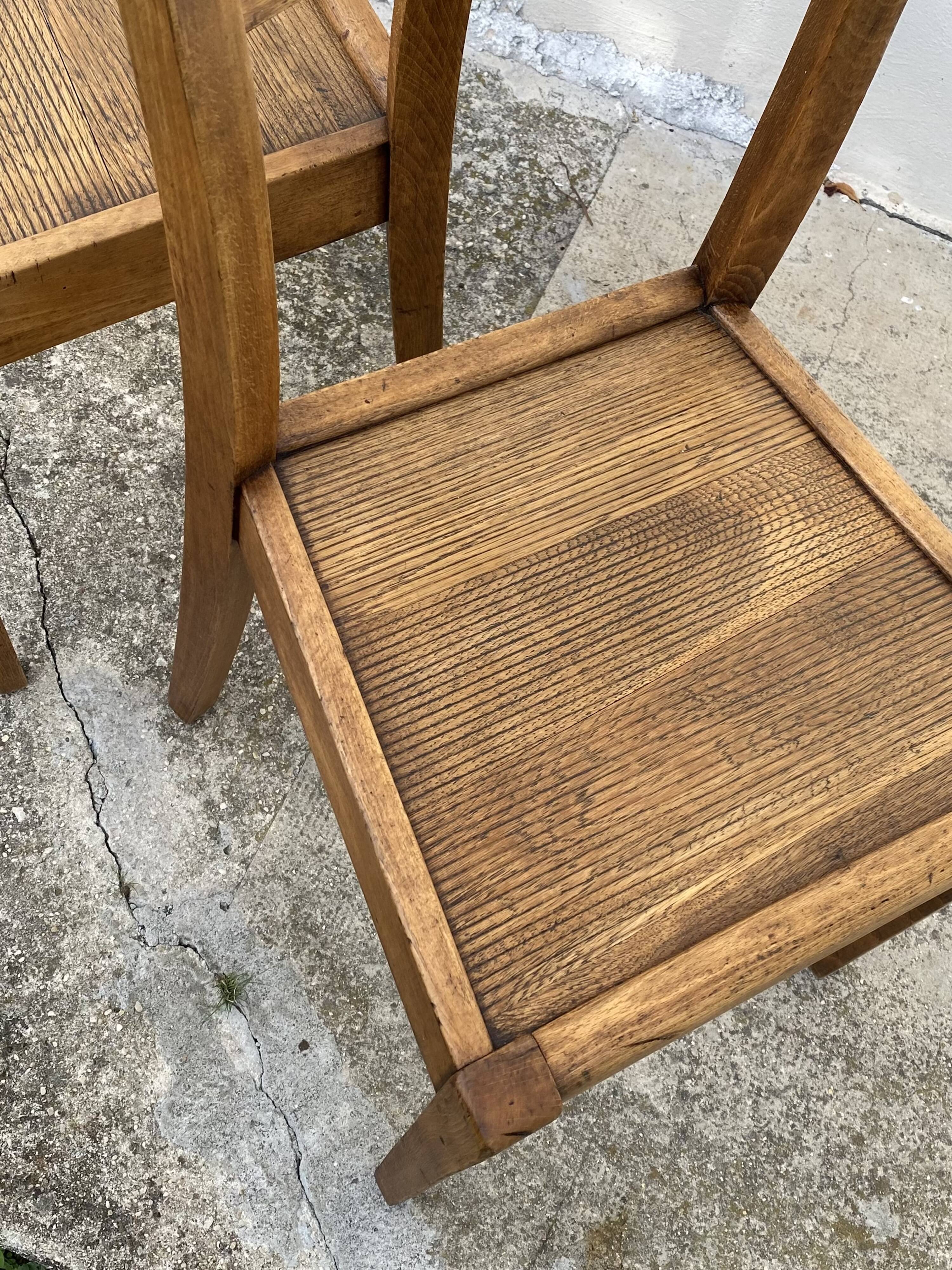 Paire de chaises bistro reconstruction vintage 1940