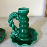 Pair of ceramic candlesticks