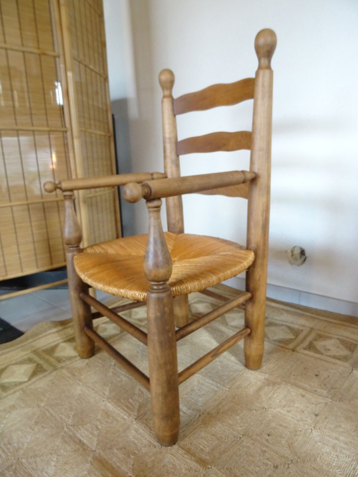 Pair of mulched brutalist armchairs