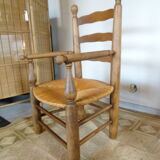 Pair of mulched brutalist armchairs