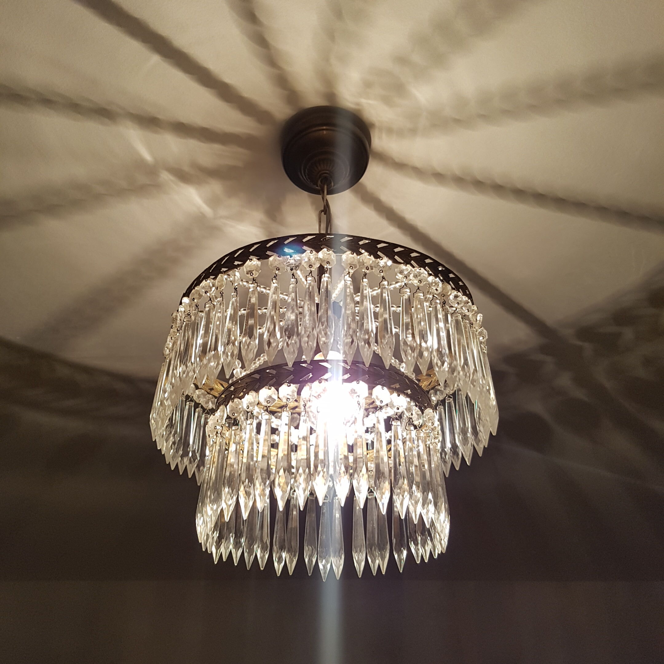 Gloss 2-row Crystal pendants