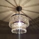Lustre 2 rangs pampilles de cristal