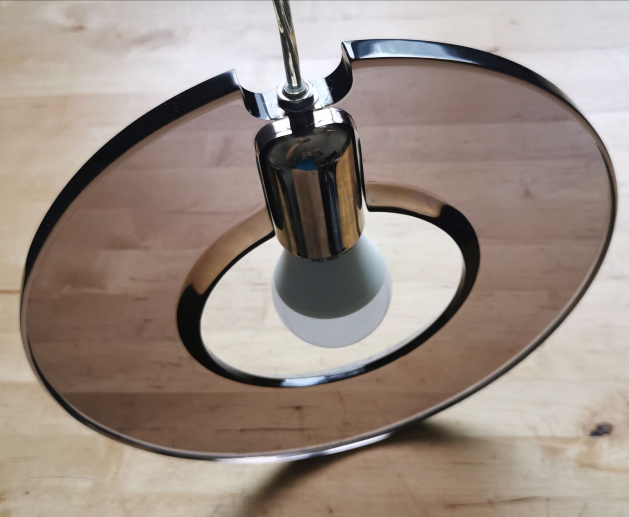 Hanging lamp ring orbit plexiglass chrome 70