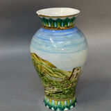 Oriental earthenware vase