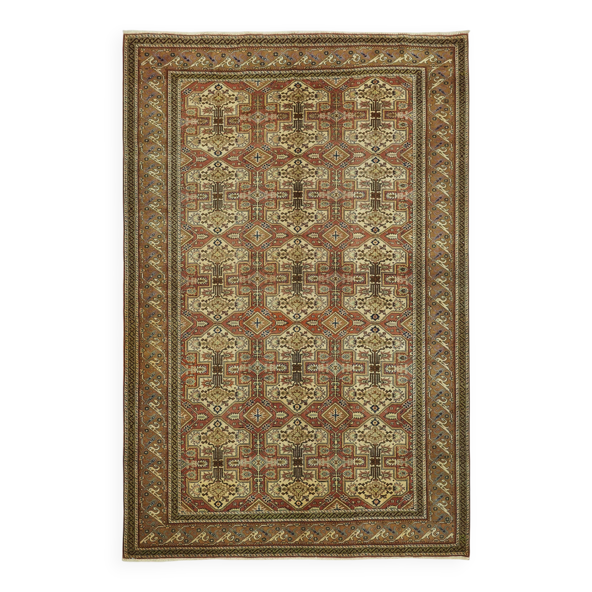 Turkish Wool Vintage Kayseri Rug 196 cm x 288 cm