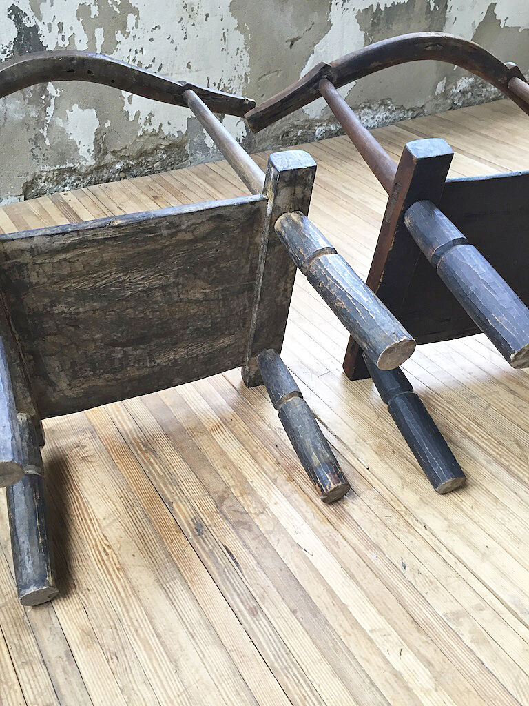 Pair of Ivory Coast chairs 50s