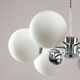 Chandelier en chrome et opaline de l'âge spatial, années 1970