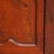 Antique Cabinet in Red/Brown with 2 Doors and a Drawer with Working Lock