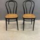 Pair of bentwood chairs, Vienna straw seats, 1960s, Poland