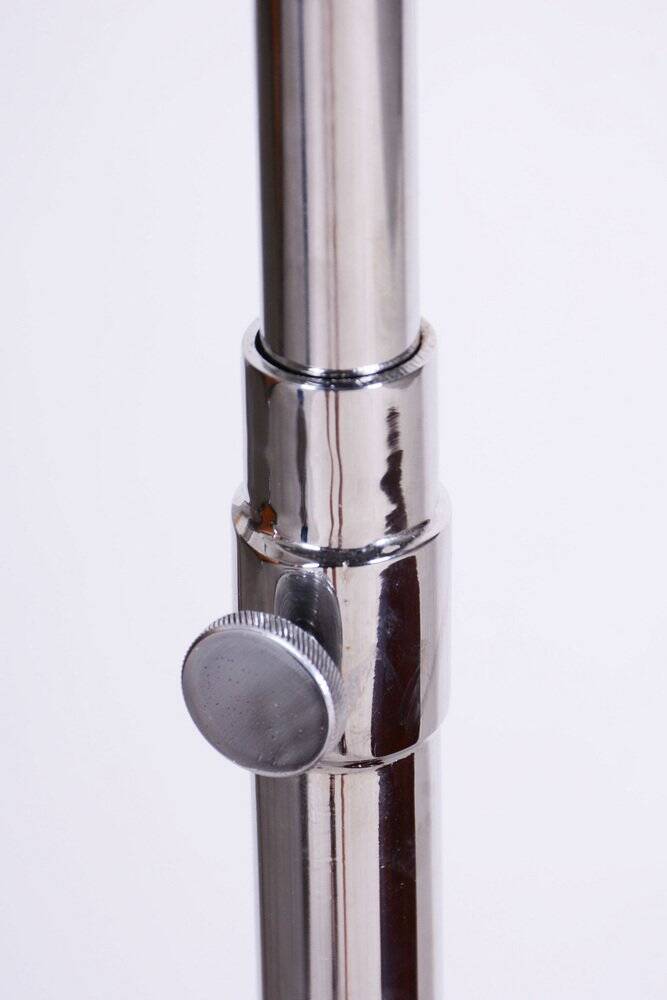 Art Deco Floor Lamp in Chrome attributed to Jindřich Halabala for Up Závody, Czechia, 1930s