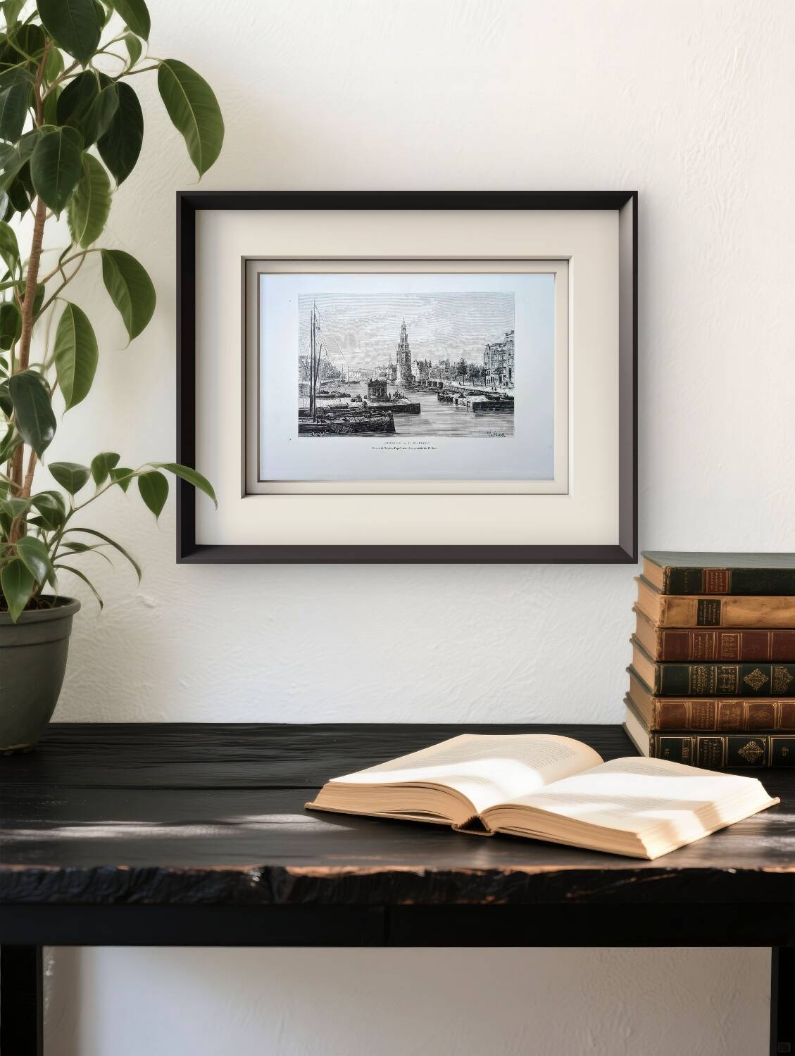 Printed in 1879, Amsterdam, the Kalkmarkt