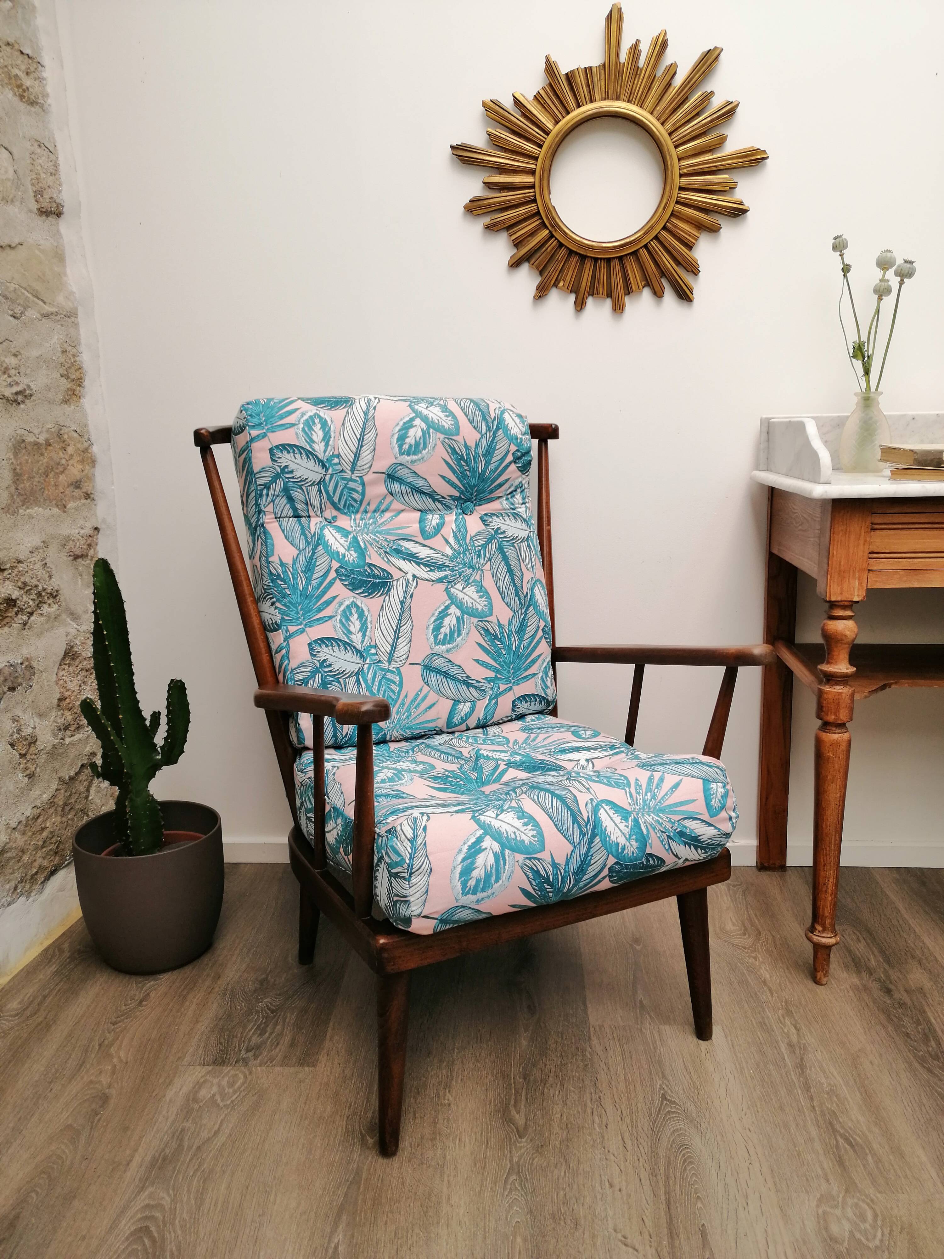 Baumann reupholstered fan chair