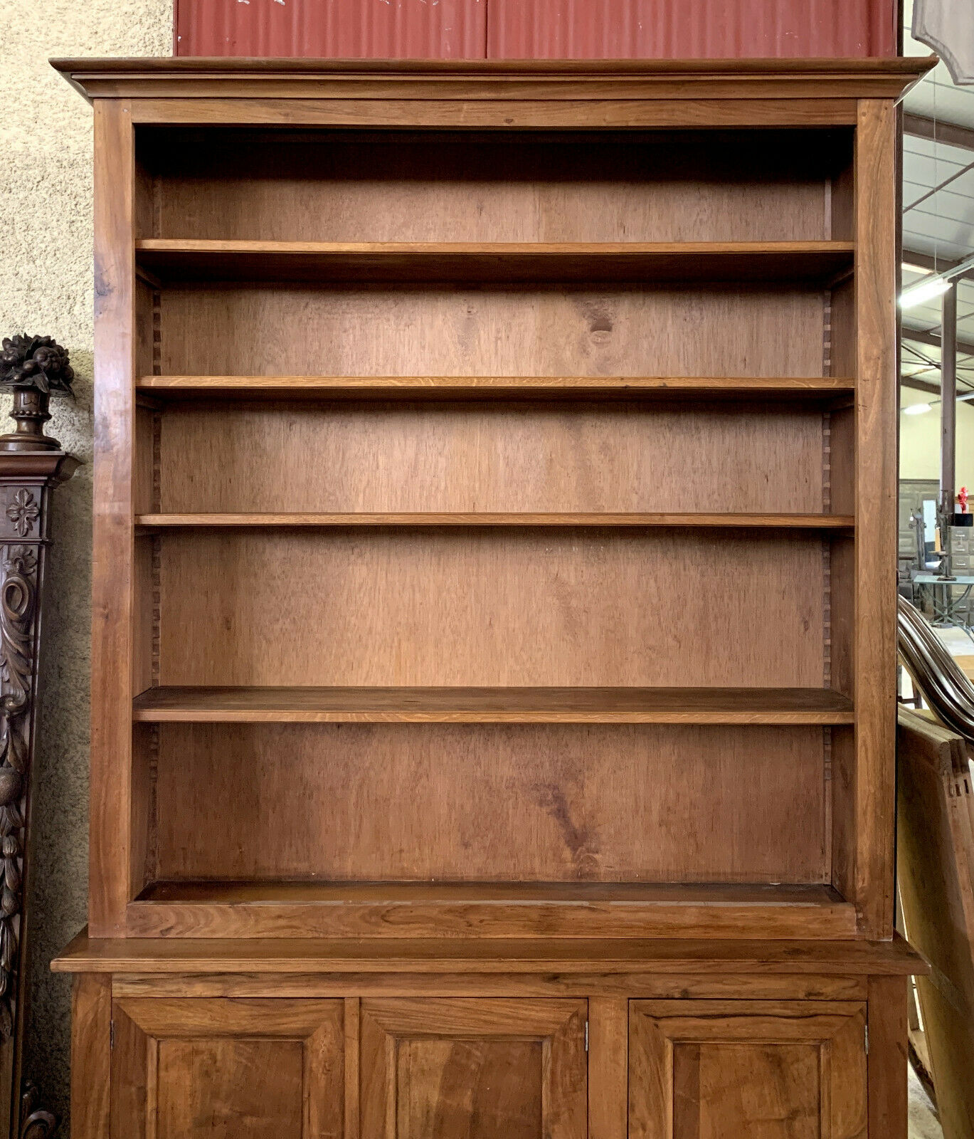Napoleon III showcase in solid walnut around 1920-1930