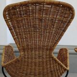 pair of Italian wicker chairs