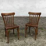 Pair of vintage bentwood bistro chairs