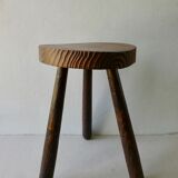 Massive pine tripod stool