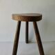 Massive pine tripod stool