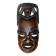 Visage énigmatique d'Afrique sculpté en bois d'ébène