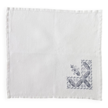 Nappe brodée avec 12 serviettes assorties