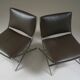 Pair of Flexform leather low chairs, Peter model, by Antonio Citterio