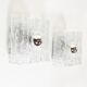 Large pair of 'ice glass' wall lamps by Kaiser Leuchten