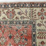3x9 Vintage All-Over Floral Red Turkish Runner Rug, 92x286Cm
