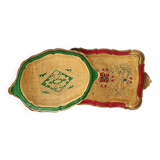 Vintage polychrome Florentine/Venetian trays