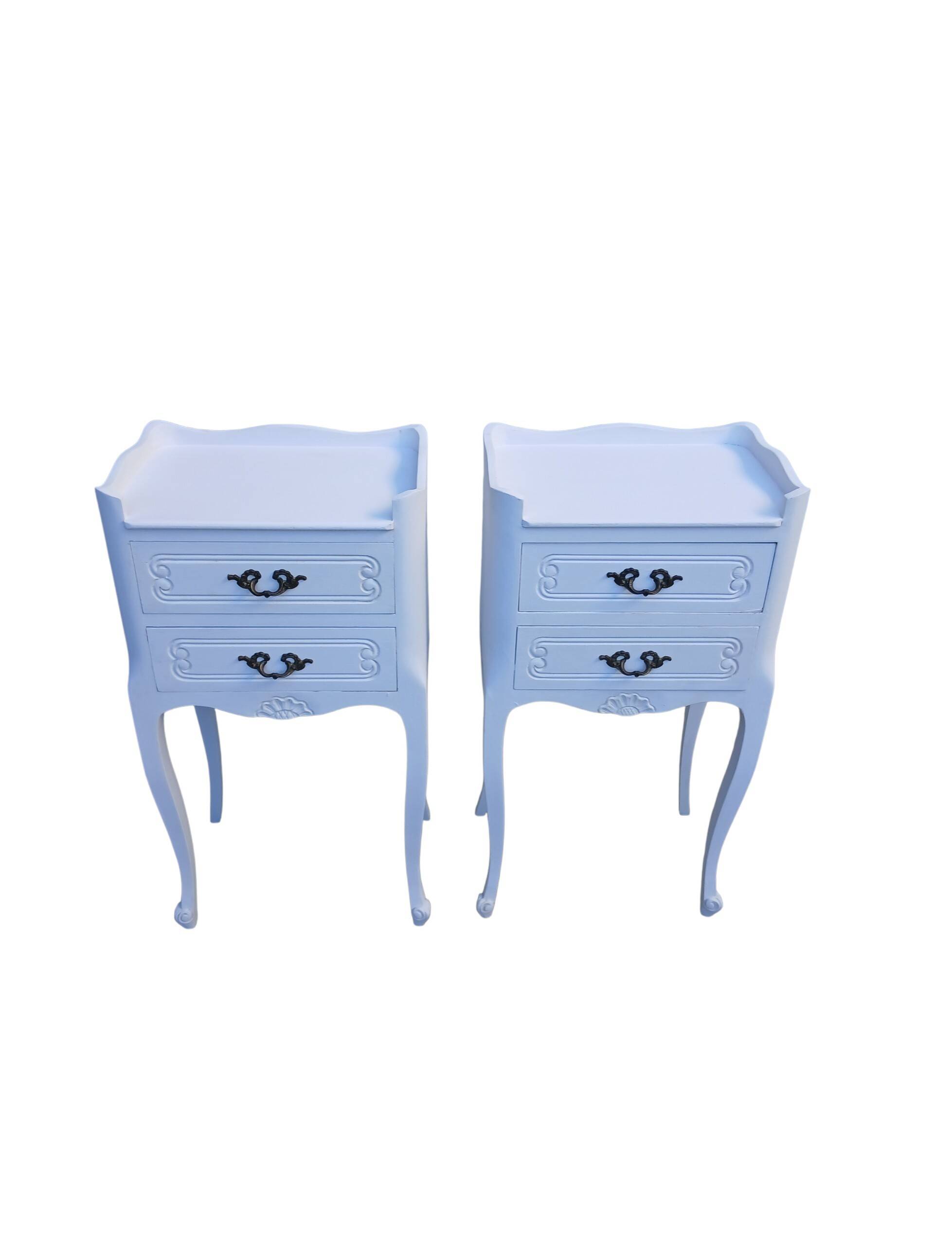Renovated pair of bedside tables