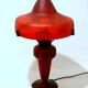 Champignon art-nouveau lamp signed schneider charles - foot and lampshade in glass paste