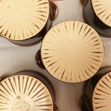 Set of 5 glazed ceramic pots villeroy & boch - vintage