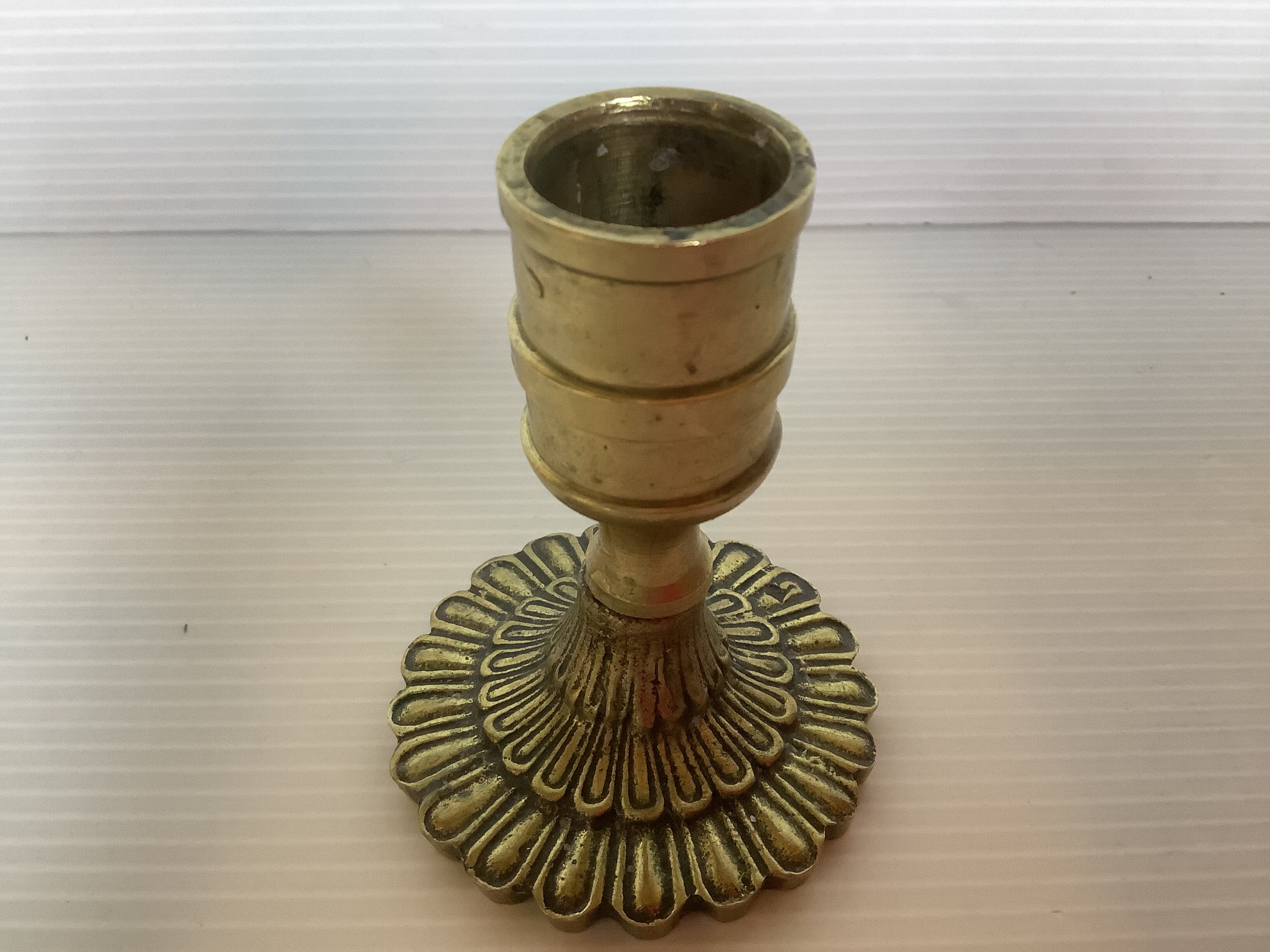 Pair of brass candlesticks