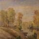 A. Corradi, Landscape, 1950, Oil on Panel, Framed