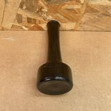 Ancien Vase Soliflore Opaline Noir Made On Germany Vintage #B092