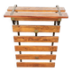 Wall-mounted coat rack in iron and wooden slats