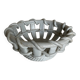 Woven basket in glazed earthenware centerpiece 1960 Provence