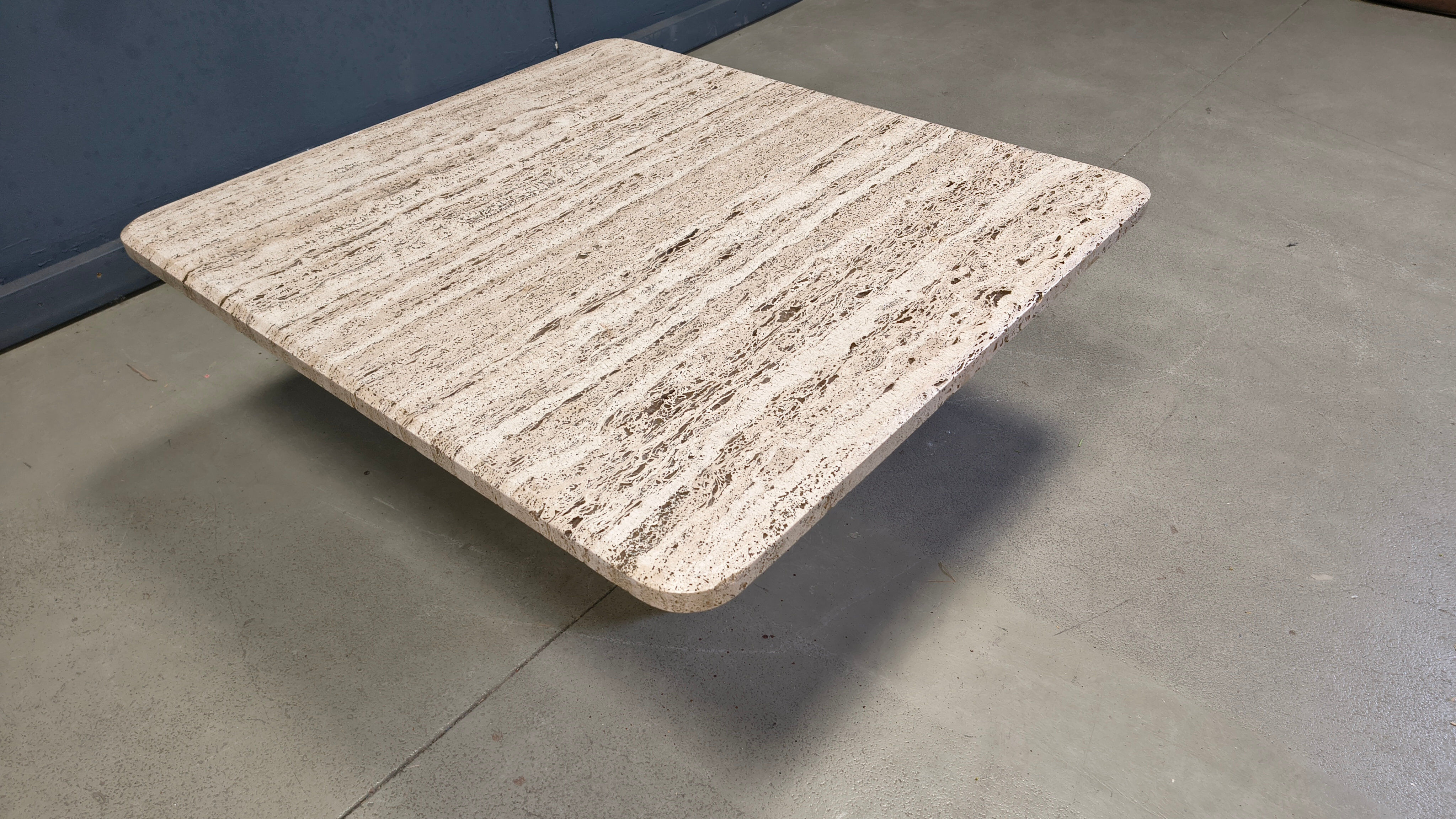 Vintage travertine coffee table, 1970s