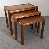 Nesting tables in Scandinavian style, made of teak, circa 1980