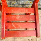 Set of 4 red chairs