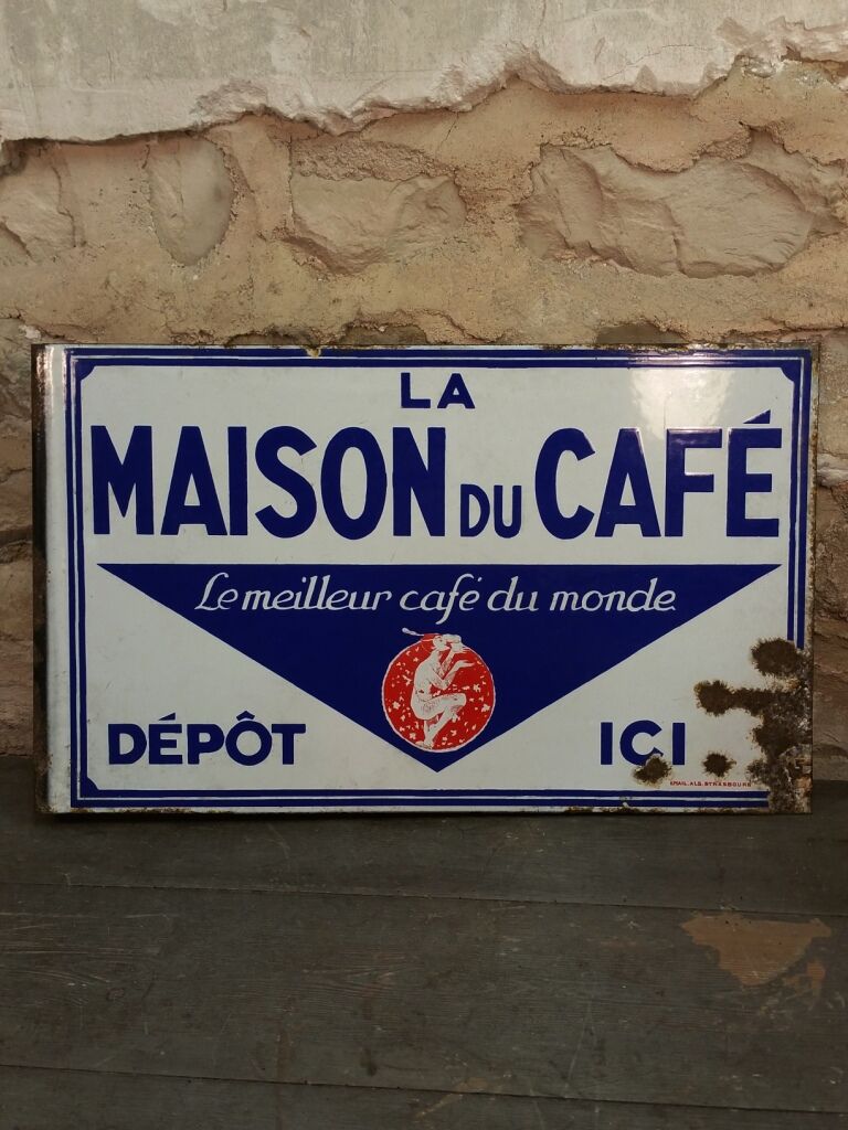 Plaque émaillé La Maison du Café