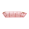 Red metal basket - wooden handles