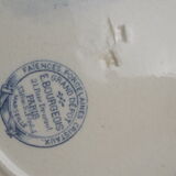 Ancient plate in porcelain earthenware crystals the large deposit E Bourgeois